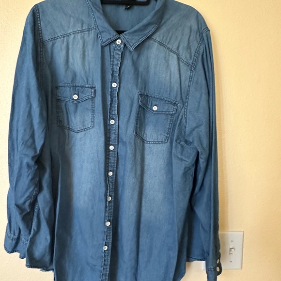 Tops - Torrid jean button up